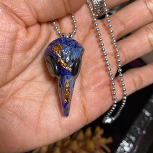 Vulture pendant necklace ~ Lapis Lazuli ~ Hematite ~ Copper