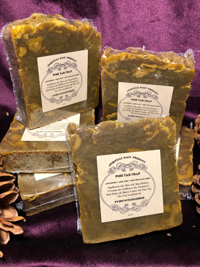 Pine Tar Soaps Antiseptic Anti Inflammatory Anti Itch Etsy