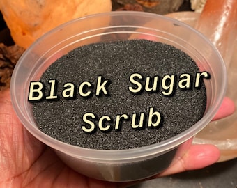 Black Sugar Scrub: Lemongrass & Tea Tree, Skin Brightening (8 oz)
