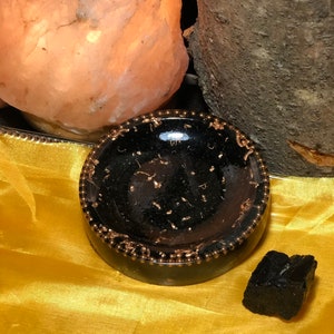Shamanic Plate ~ Spiritual Protection ~ Healing ~ Aura Detoxing ~ Shungite ~ Black Tourmaline ~ Selenite ~ Copper ~ Lodestone