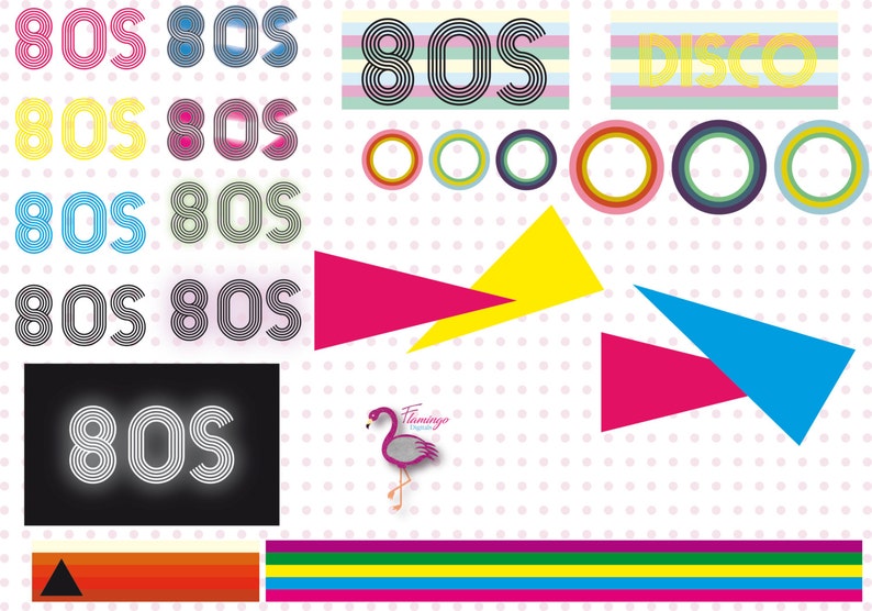 80s SVG SVG design disco 80s style scrapbooking supplies | Etsy