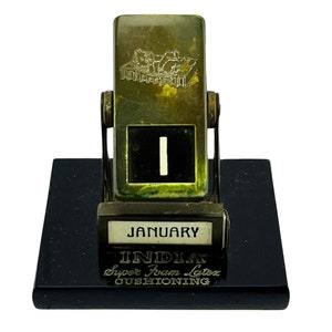 Vintage Advertising Perpetual Calendar - India Super Foam Latex CUSHIONING - Study Decor - Home Office
