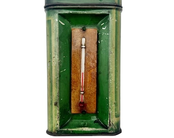 Vintage Lyons  Green Label Tea Advertising Tin - Thermometer - Advertising - Kitchenalia