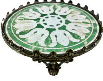 Victorian COPELAND Coaster on Silver Plated Base - Hawksworth and  Eyre & Co - C1870