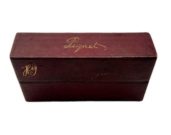 Antigua caja de juego de cartas victoriana Edwards & Jones Red Piquet - 161 Regent St LONDRES - Juego de cartas - Decoración del hogar