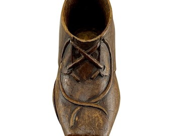 Antique Carved Boot - Treen