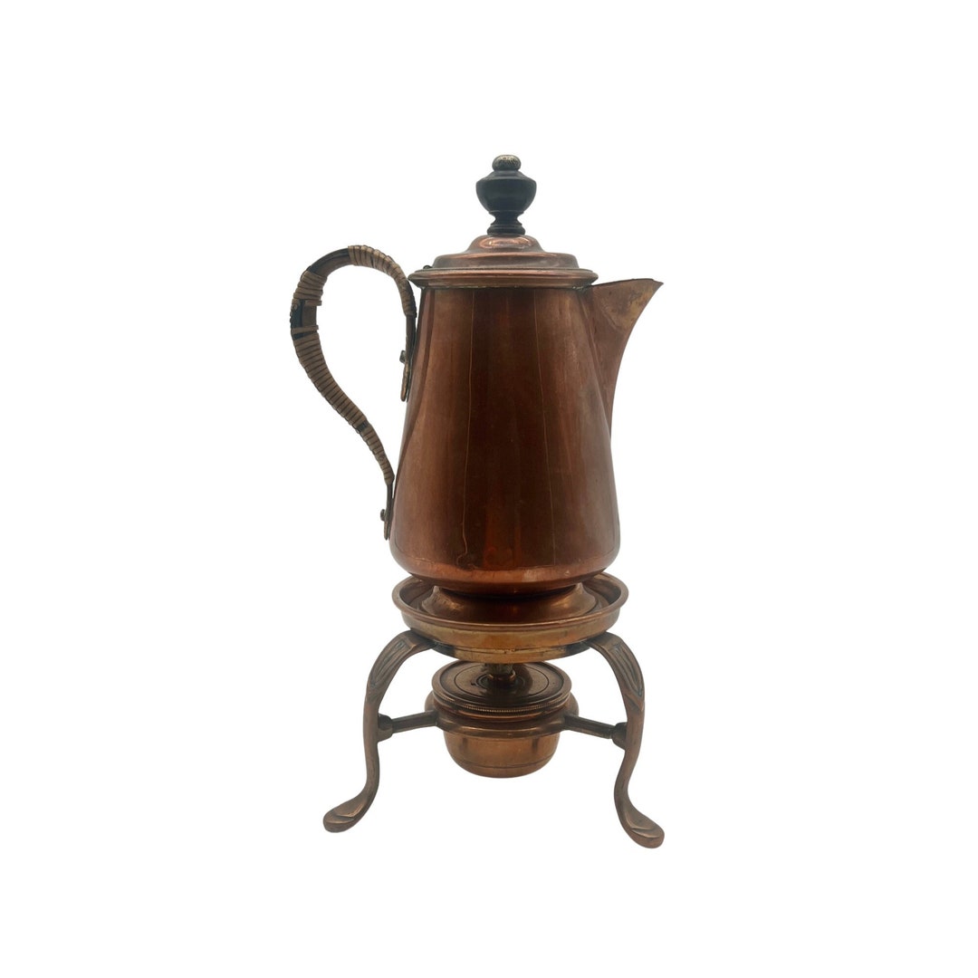 Antique Copper Coffee Pot With Spirit Burner Moores LONDON Etsy