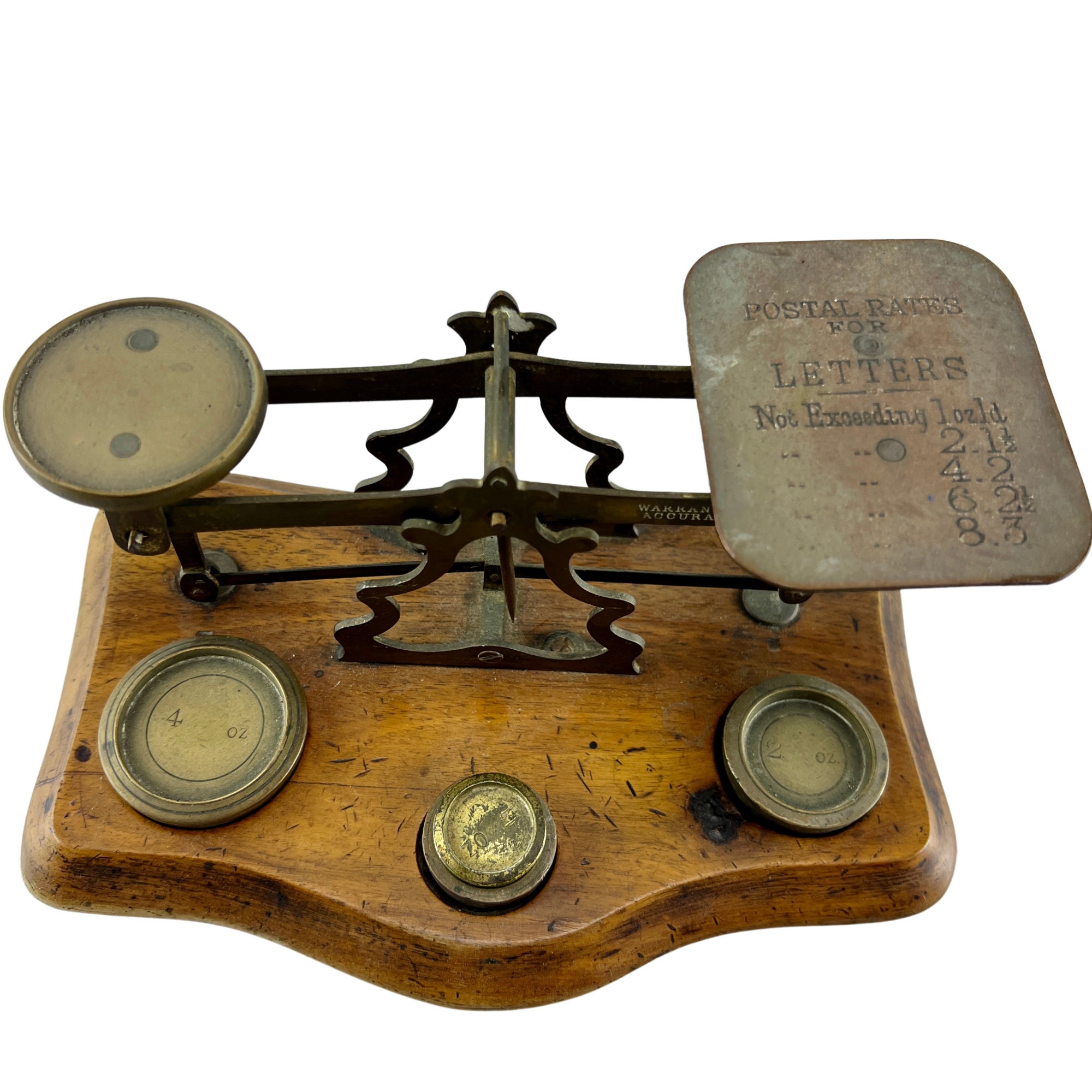 Vintage Pelouze Scale Mfg Co Miniature Star Postal Scales ,chicago Patent  1896, Small Letter Scales 