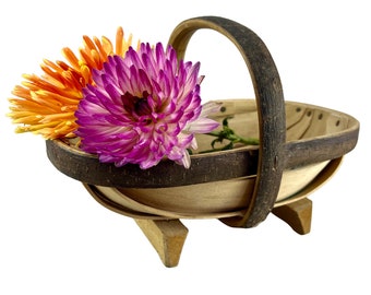 Small Vintage English Sussex Garden Trug - Peg Basket