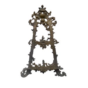 Antique French Brass Easel - Stand - Recipe Stand - Picture Stand - Book Stand - Study Decor - Home Decor