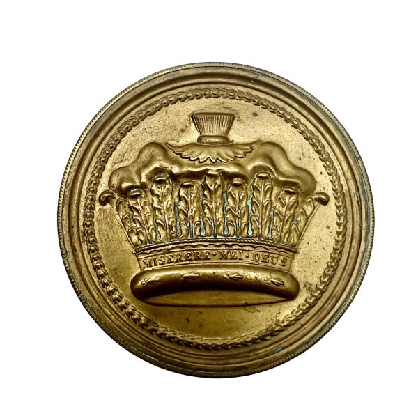 Étui à sceau pour documents royal britannique en laiton antique - Décoration d'étude - Décoration d'intérieur