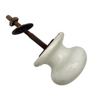 Antique Large Ironstone Door Knob - Door Pull - Door Furniture - Home Decor