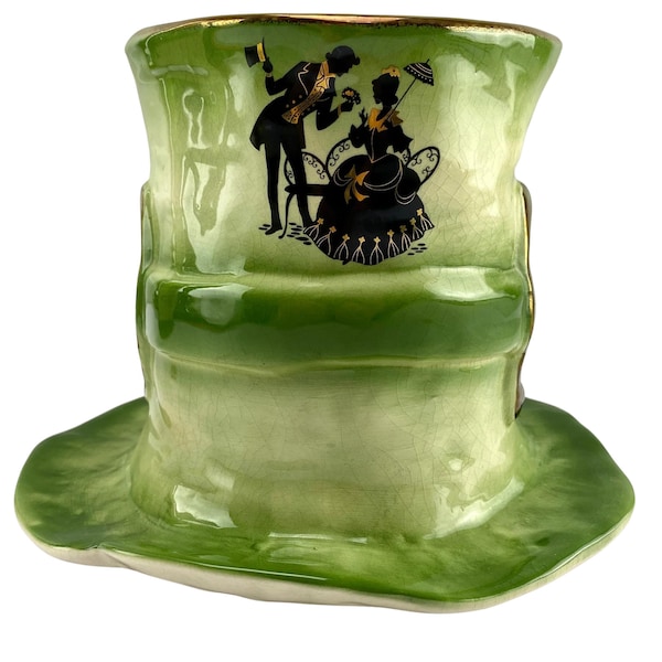 Vintage Pottery Leprechaun Hat Planter - KLM - Staffordshire - St Patrick's Day