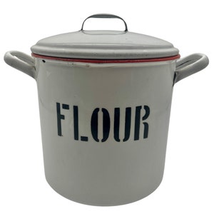 ヴィンテージ エナメル 小麦粉缶 - キッチン用品 - ホーム