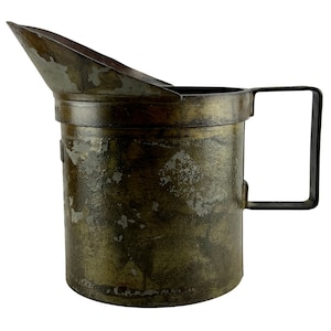 Antique 1 Liter Metal Measuring Jug