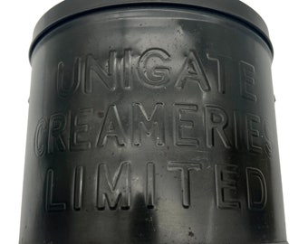 Antike Unigate Creameries Limited Vorratsdose mit Deckel - Kitchenalia