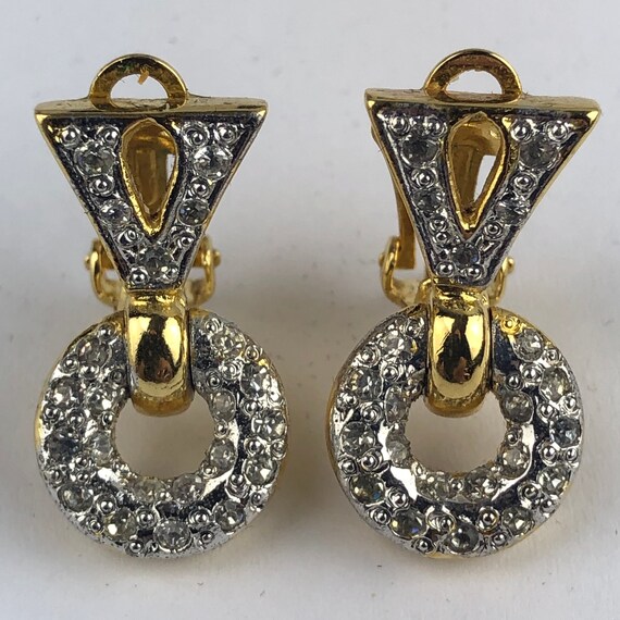 Vintage Valentino Garavani Earrings - Ice Rhinesto