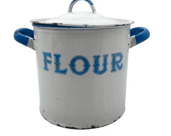 ヴィンテージ エナメル 小麦粉缶 - キッチン用品 - ホーム
