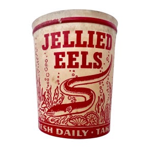 Vintage jaren 30 gelei-paling ongebruikte wasdoos en deksel - Geemanco Liverpool - Leliekopjes - Kitchenalia