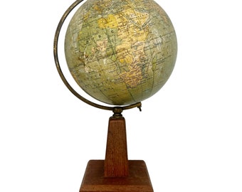 Vintage 1930's Philips 6 Inch Terrestrial Globe - Study Decor - Home Decor