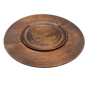 Vintage Large Oak Lazy Susan - Dining Room Decor - Kitchenalia