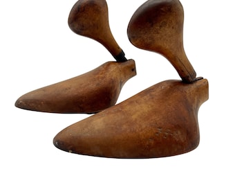 Antique Pair of Ladies Shoe Trees - Treen