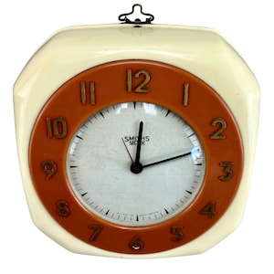 Vintage Bakelite Smiths Electric Clock - Sectric - 1950&#39;s - Wall Hanging - Kitchenalia