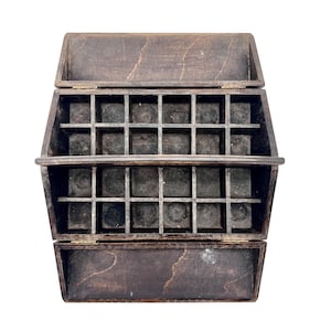 Vintage Collector&#39;s Box - Specimen Box - 24 Compartments - Box - Storage Box - Sample Box
