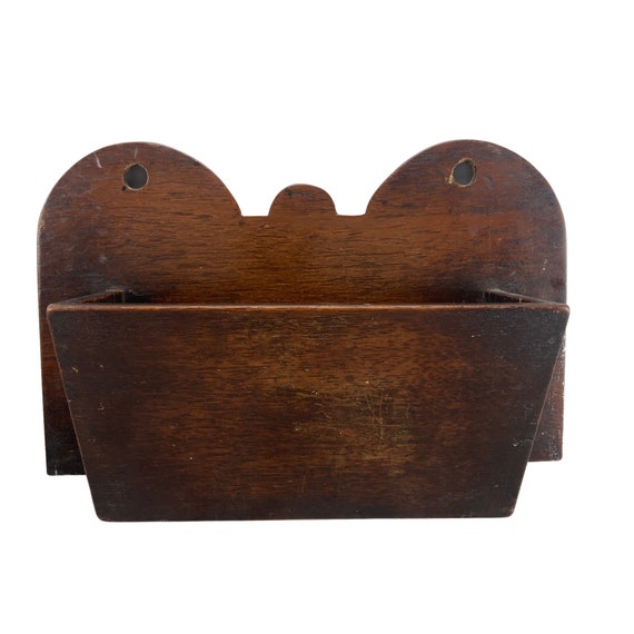 Antique Mahogany Wall Hanging Letter Rack Home Decor Etsy