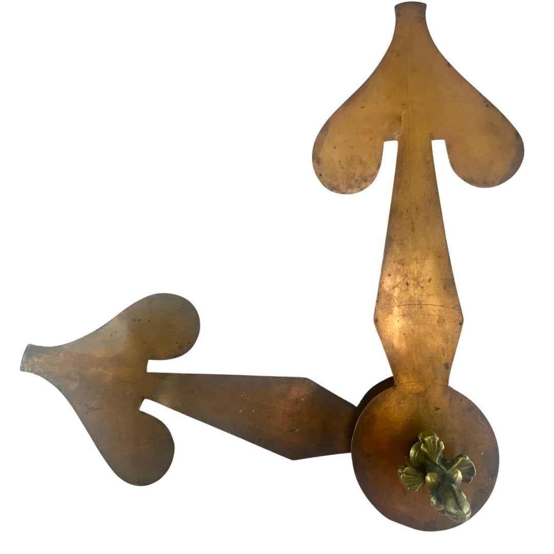 Antique Pair of Large Brass Clock Hands Etsy