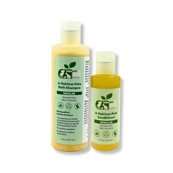 4-HAIRLESS PETS *Regular Shampoo & Conditioner For: Normal / Oily Skin