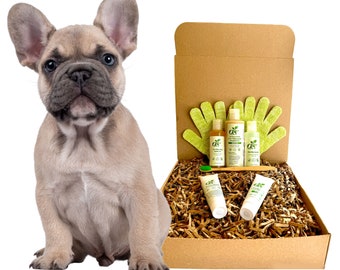 Holistic Pet Grooming Kit | Natural Dog Cat Spa Set | Organic Shampoo, Ear Cleaner, Eyewash