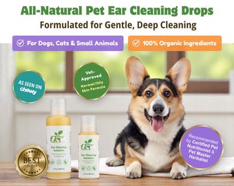 Natural Pet Ear & Paw Cleaning Kit | Organic Holistic Grooming Care