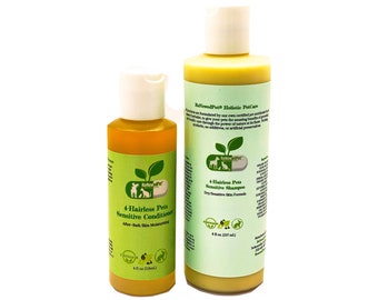 4-HAIRLESS PETS *Sensitive Shampoo & Conditioner For: Sensitive / Rash Prone Skin