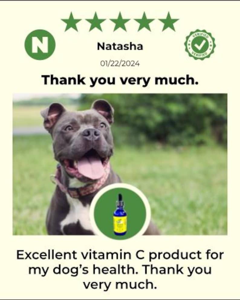 Extra Large Liquid Pet Vitamin C: Natural Vegan Formula image 7