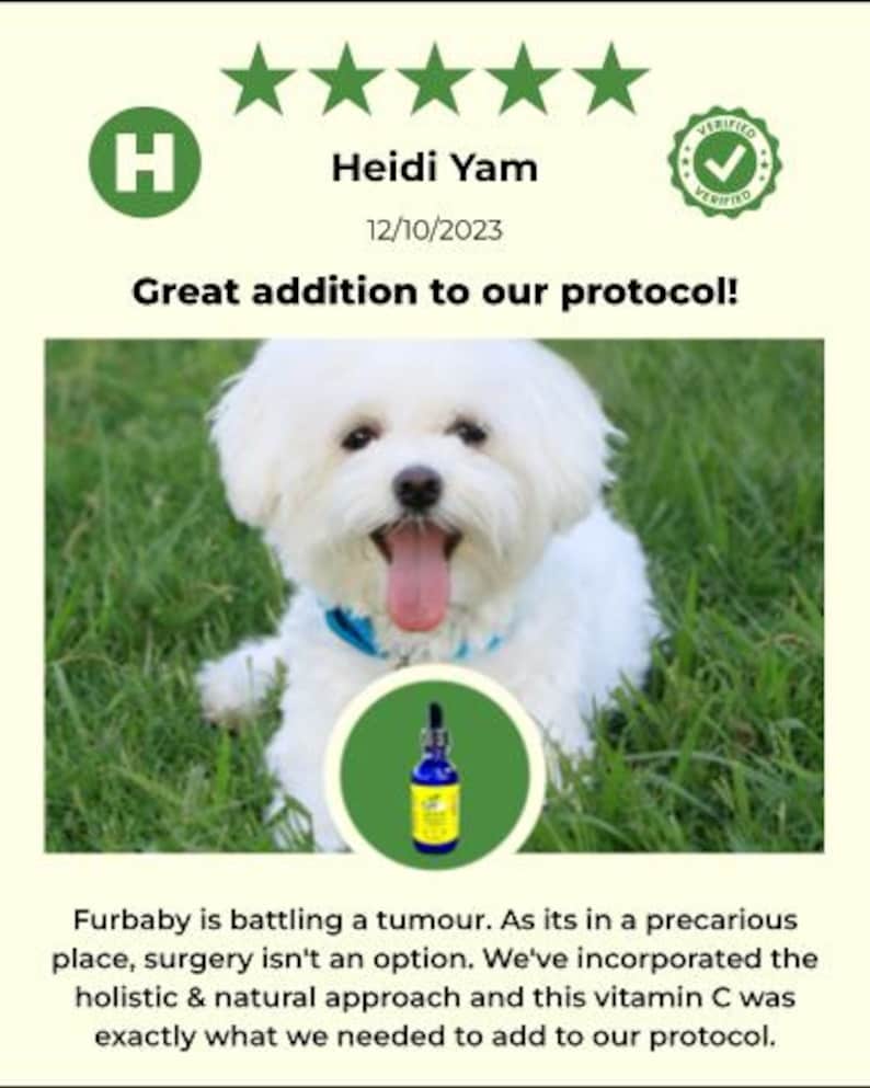 Extra Large Liquid Pet Vitamin C: Natural Vegan Formula image 10