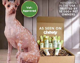 Organic Hairless Dog Grooming Kit | Sensitive Skin Care Set (Includes Bonus Tools)