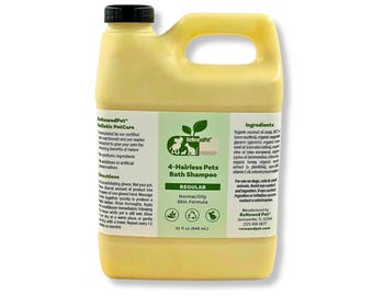 Extra Large Waterless Shampoo for Hairless Cats & Dogs – No Rinse Sphynx Pet Cleanser