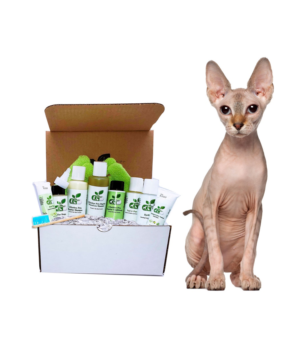 4HAIRLESS CATS restorative Grooming Kit For Rash / Allergic Skin Etsy