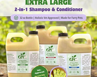 Champú y acondicionador extragrande 2 en 1 para perros y gatos – Organic Natural Grooming