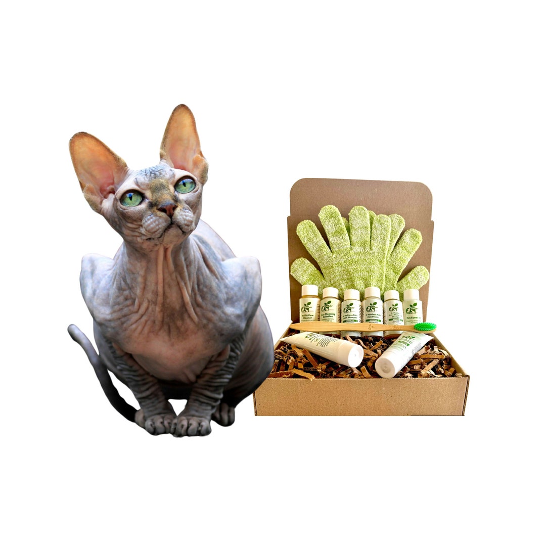 Hairless Cat Grooming Kit Sample | for Rash & Allergic Skin | Organic ...