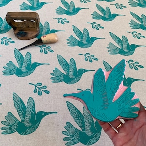 Rubber stamp | bird | hand carved stamp | bird illustration | animal design | set of 2 stamps bird and leaf | bird stamp