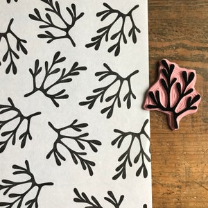 Rubber stamp | seaweed | hand carved stamp | mounted or unmounted | plant illustration | sea | ocean
