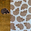 Rubber stamp | hedgehog | hand carved stamp | mounted or unmounted | hedgehog illustration | animal design | autumn | fall product logo