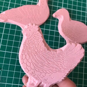 Rubber stamp bird hand carved stamp mounted or unmounted bird illustration animal design chicken duck image 4