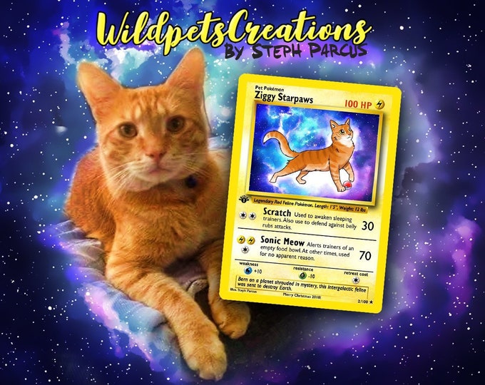 Featured listing image: your Pet as a Pokemon card