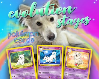 Evolution Set - 2 or 3 Pet Pokemon Cards