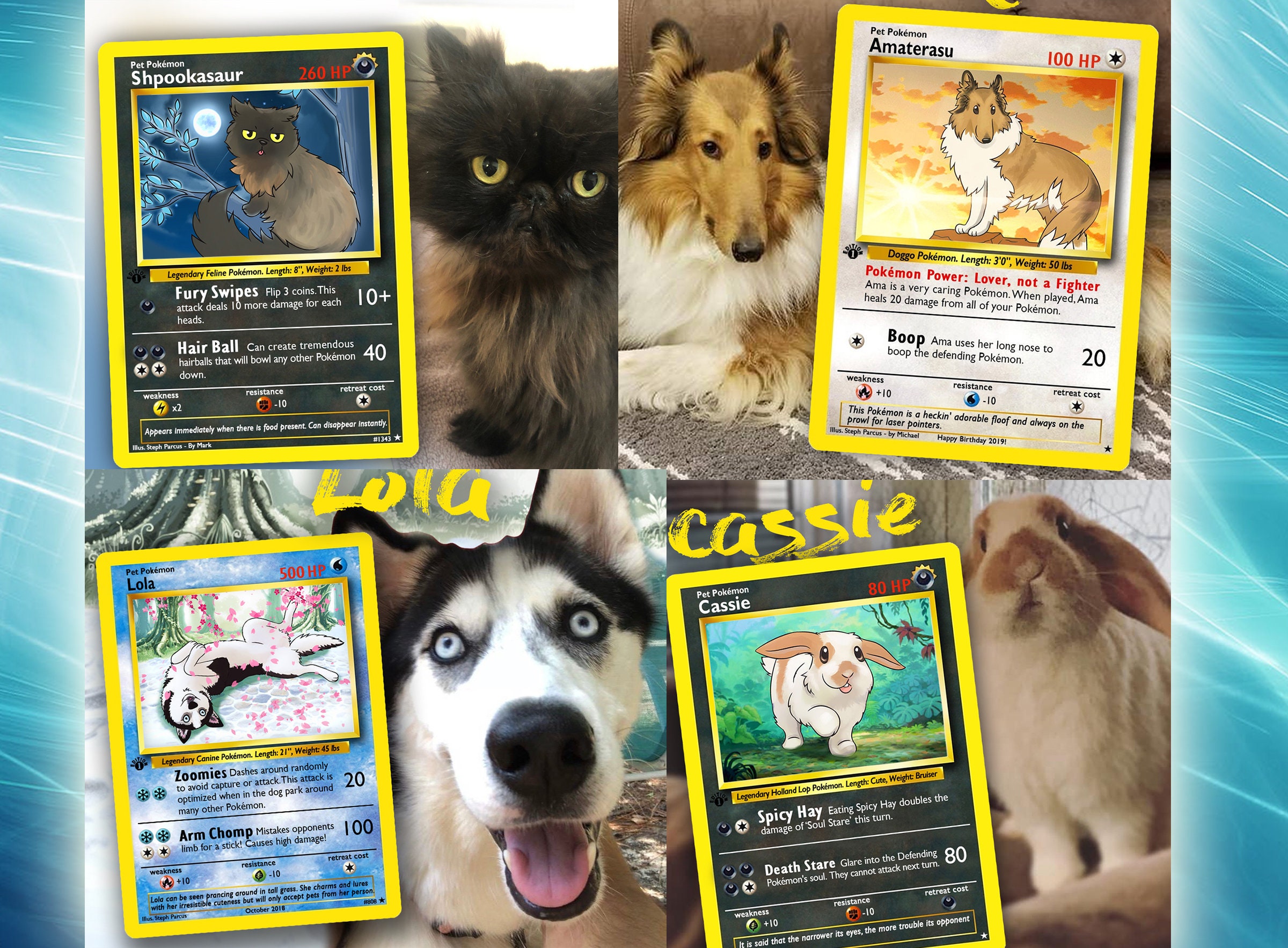 Your Pet a Pokemon Card Etsy