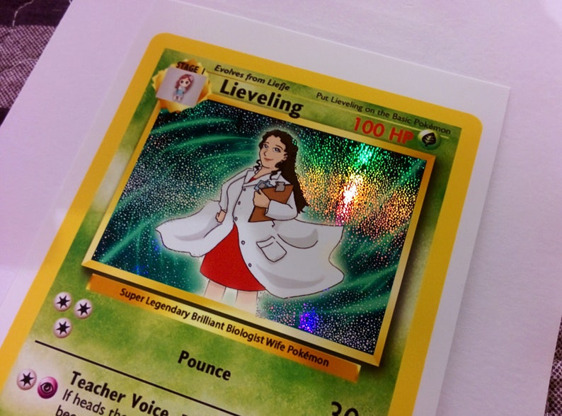 Holographic Pokémon Card Etsy