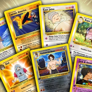 Des personnages sous forme de cartes Pokémon image 7